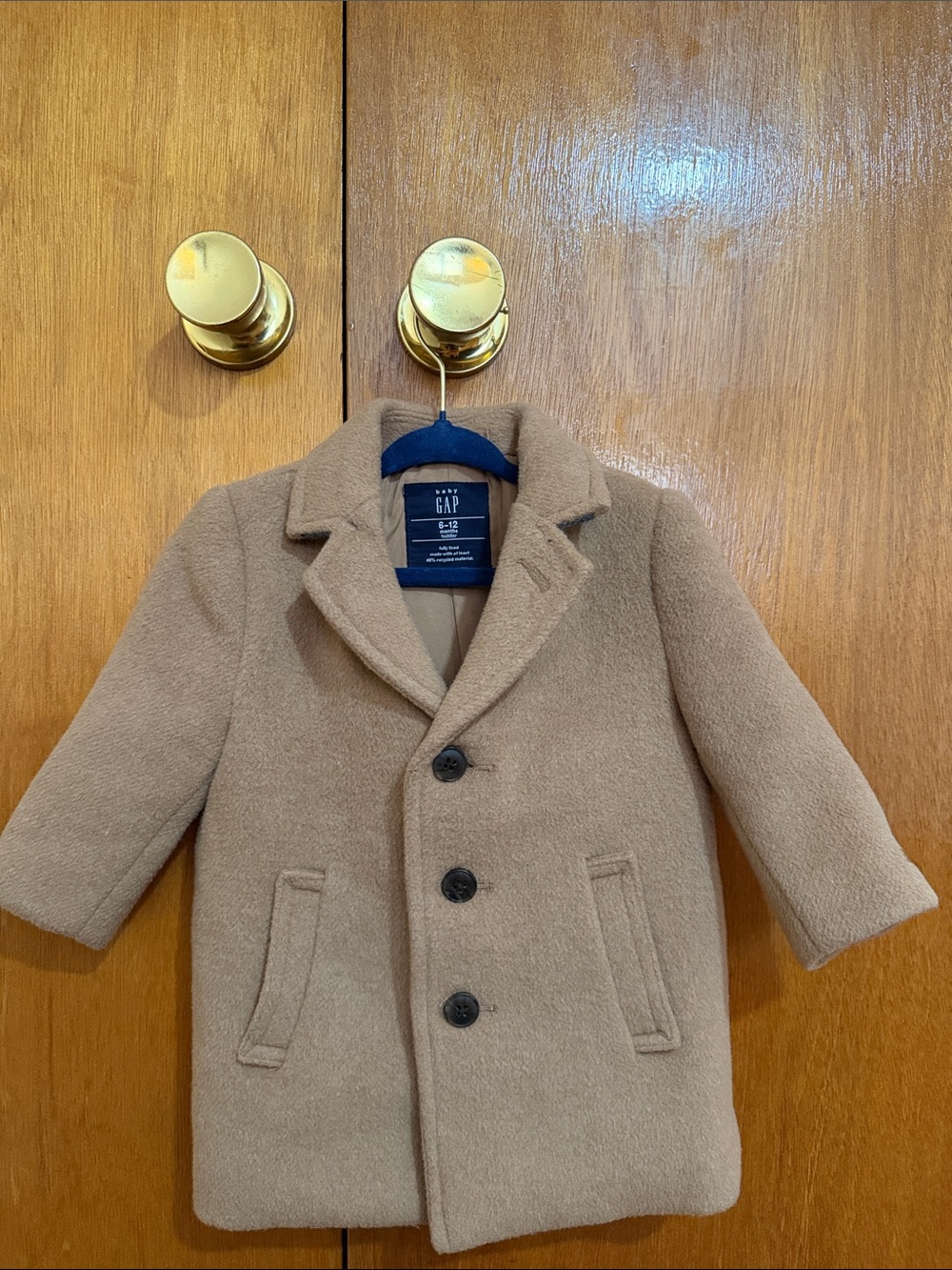 GAP Kids Camel Peacoat with Button Front